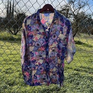 Vintage 80s Orleon de Paris Beaded Blouse